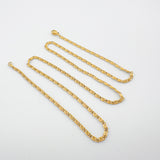 Cadena De Acero Caracol / 60 Cms Dorada