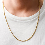 Cadena De Acero Caracol / 60 Cms Dorada