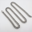 Cadena De Acero Cubana 8mm / 60 Cms Plateada