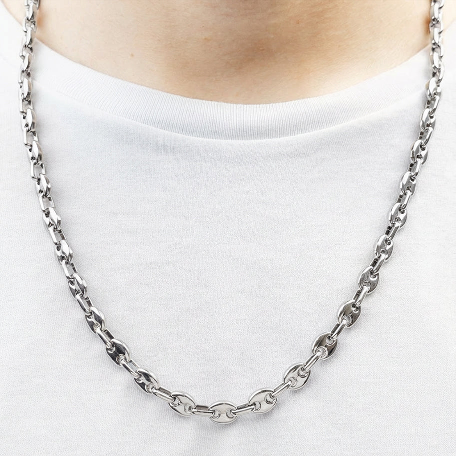 Cadena De Acero GC 60 Cms Plateado