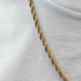 Cadena De Acero Lazo / 60 Cms Dorada