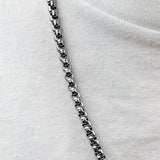 Cadena De Acero Veneciana / 60 Cms Plateada