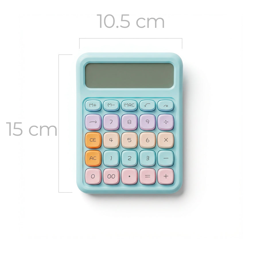 Calculadora Azul Botones Pastel