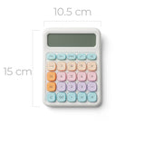 Calculadora Blanca Botones Pastel