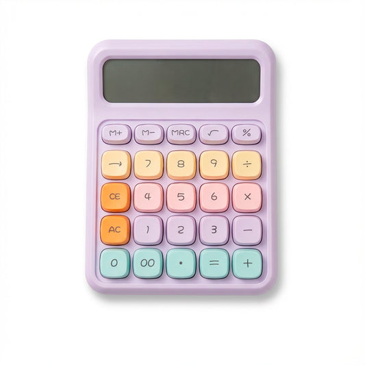 Calculadora Lila Botones Pastel