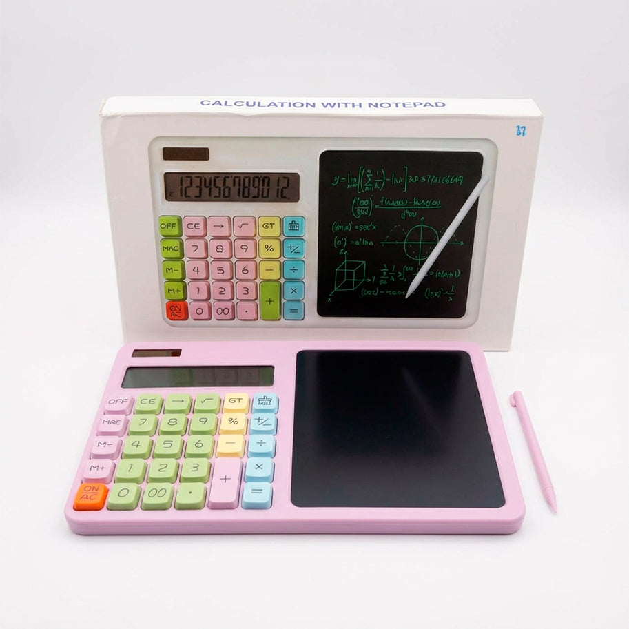 Calculadora Lila Con Pantalla Mágica