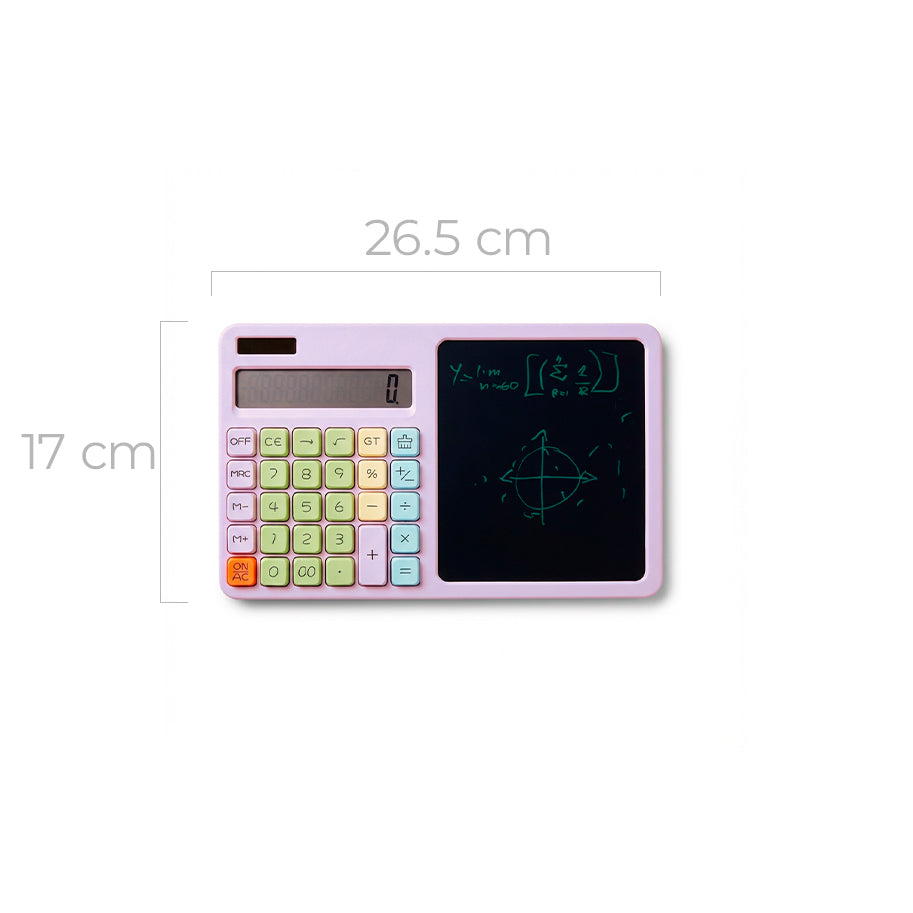 Calculadora Lila Con Pantalla Mágica