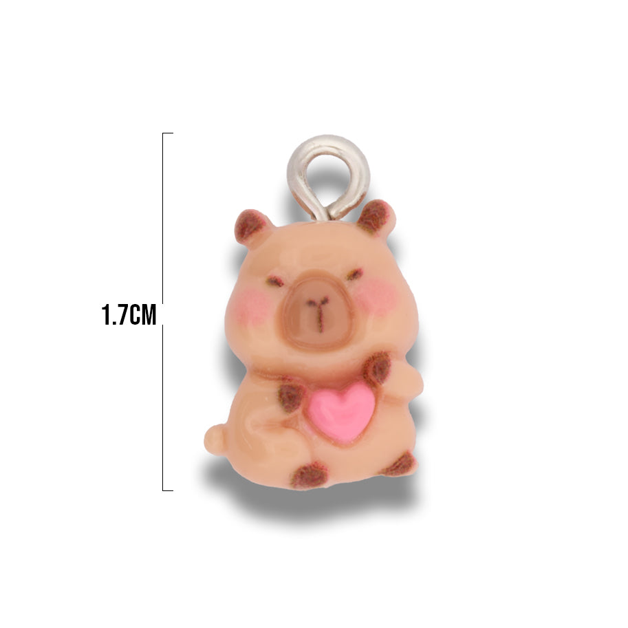 Dije Acrílico Capibara Corazón