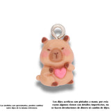 Dije Acrílico Capibara Corazón