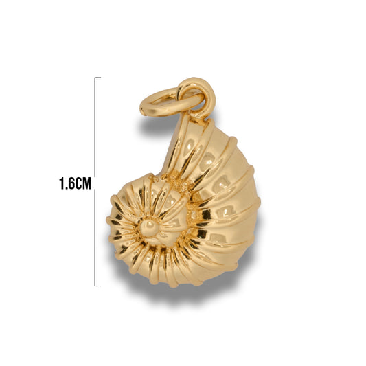 Dije Caracol Dorado Rodinado