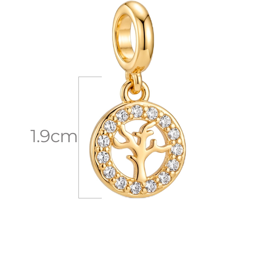 Charm Arbol De La Vida Dorado Rodinado