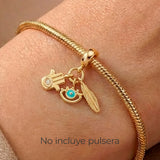 Charm De Protección Dorado Rodinado