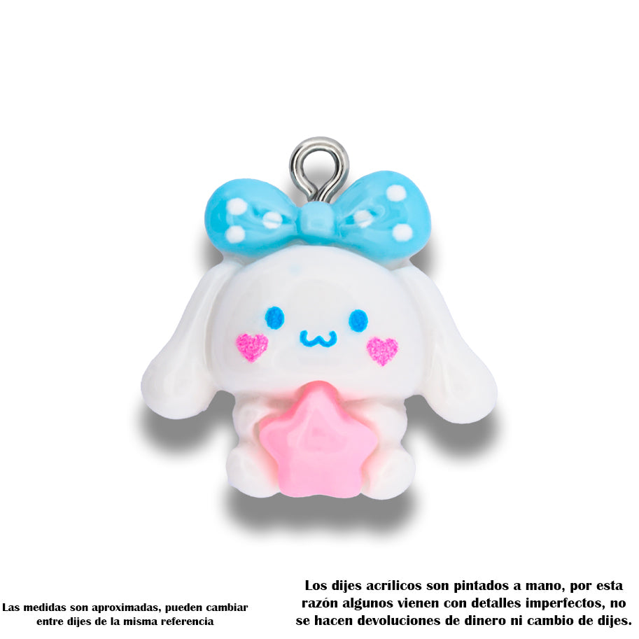 Dije Cinnamorroll Estrellita Rosada Acrilico