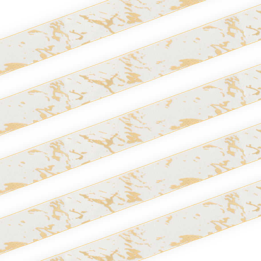 Cinta Estampada Blanca Marmoleada 25mm Ancho x Metro