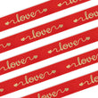 Cinta Estampada Roja Love 25mm Ancho x Metro