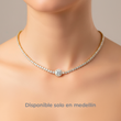 Collar Circulo Central strass