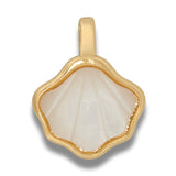Dije Concha de Mar Nacar Collar Dorado Rodinado