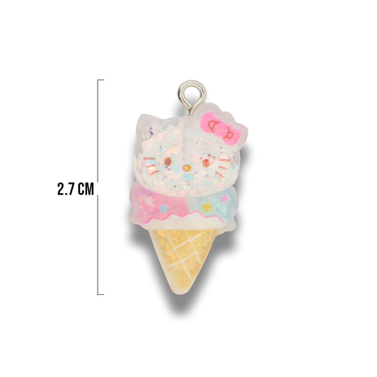Dije Conito Sanrio Glitter Hello Kitty Acrílico