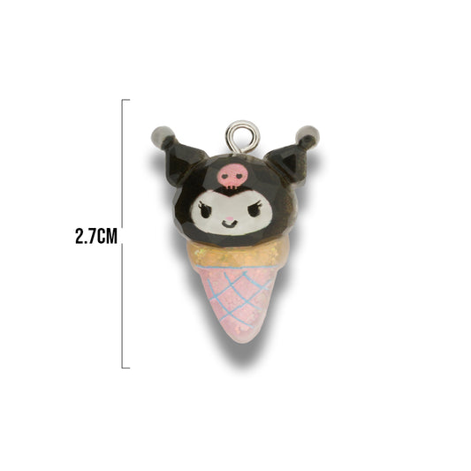 Dije Conito Sanrio Glitter Kuromi Acrílico