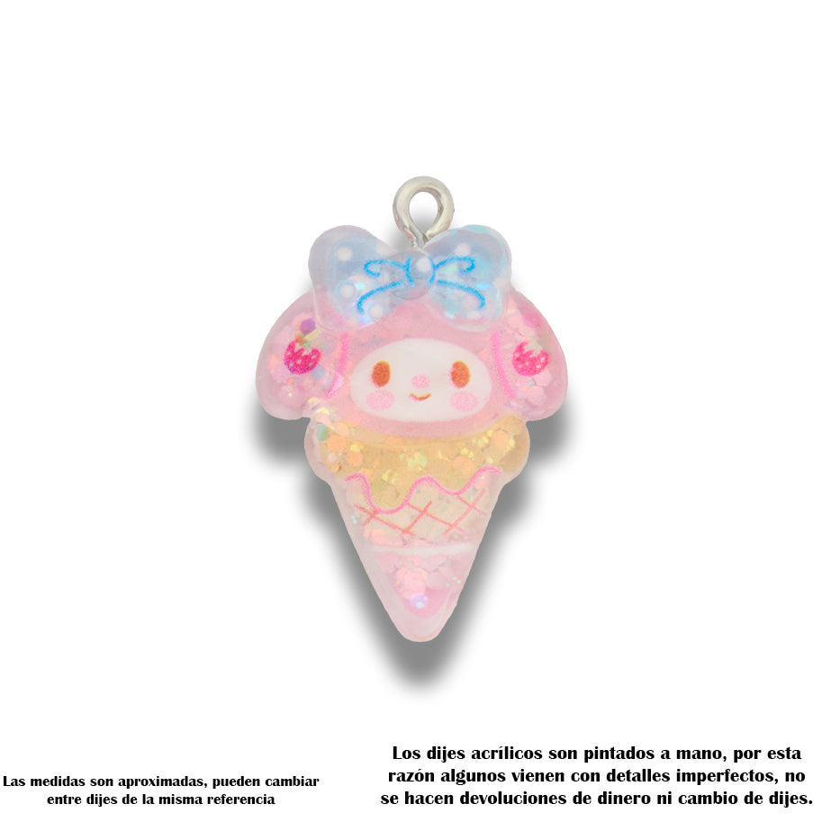 Dije Conito Sanrio Glitter My Melody Acrílico