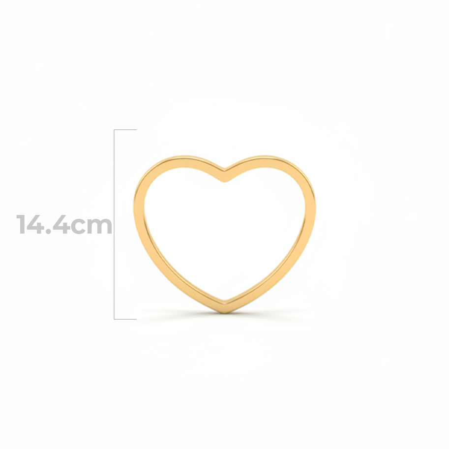 Corazon Silueta 14.4mm De Acero