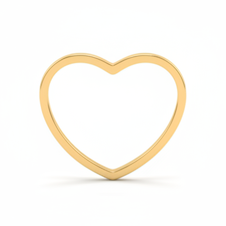 Corazon Silueta 14.4mm De Acero