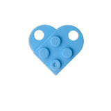 Dije Corazón Lego Azul Acrílico