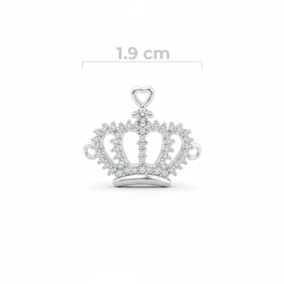 Corona Reina Plateado Rodinado