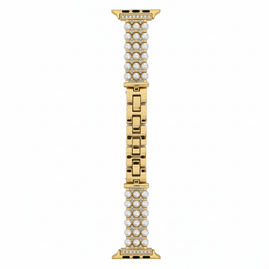 Correa para Reloj Smart Watch Dorada perlas 38-40-41 MM