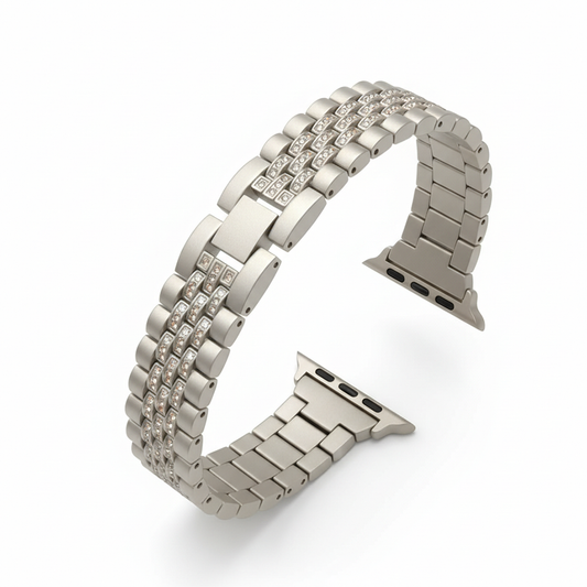 Correa para Reloj Smart Watch Plateado circon 38-40-41 MM