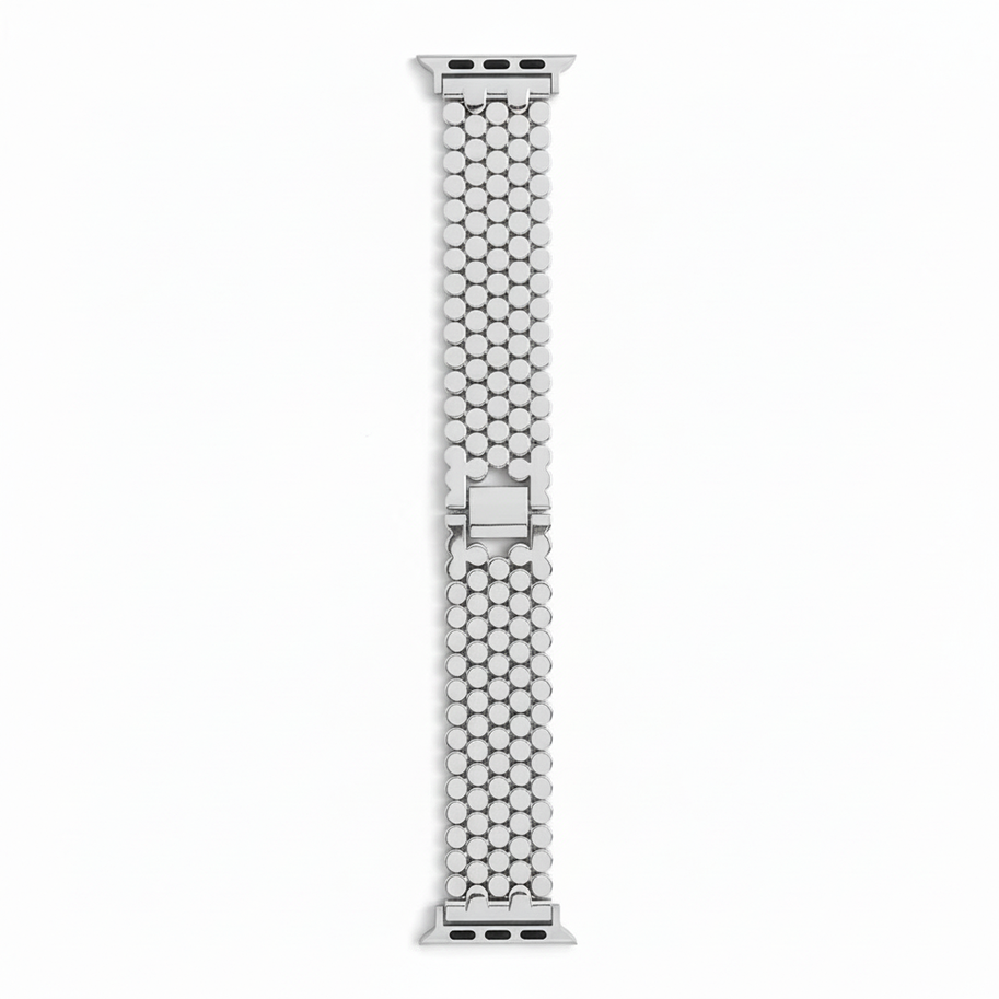 Correa para Reloj Smart Watch Plateado circulo 38-40-41 MM