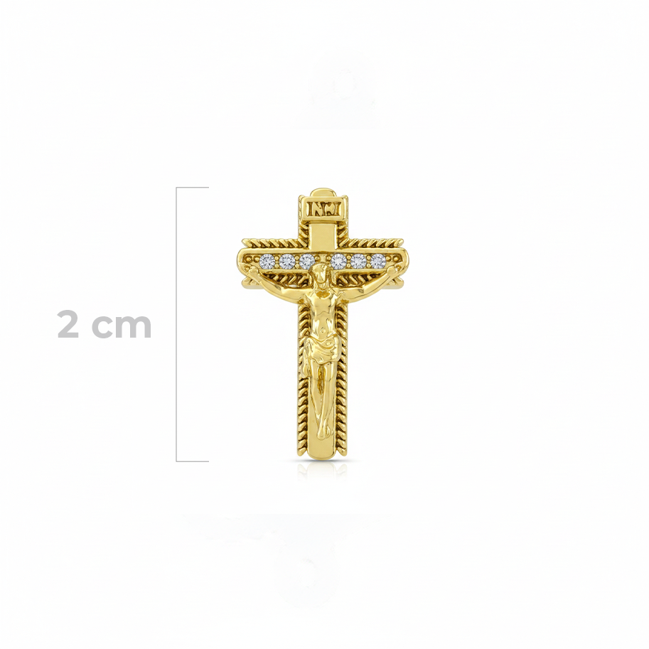 Cristo Rodinado Pasador Dorado