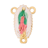 Crucero Pintado Virgen Guadalupe Dorado Rodinado
