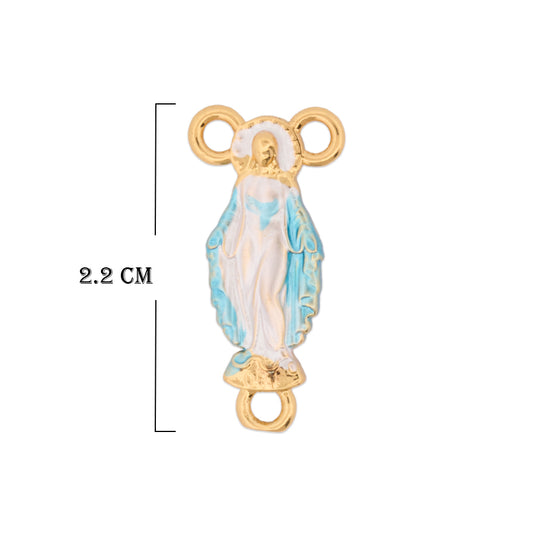 Crucero Pintado Virgen Milagrosa Dorado Rodinado