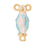 Crucero Pintado Virgen Milagrosa Dorado Rodinado