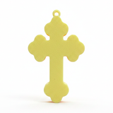 Cruz Corazón Acrílico Amarillo