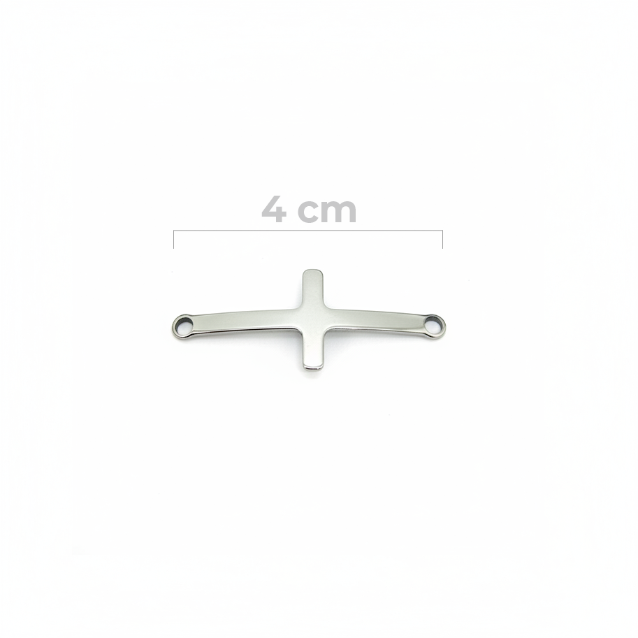 Cruz Larga Pulsera Acero