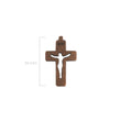 Cruz De Madera Café Con Cristo Silueta 38 x 24mm