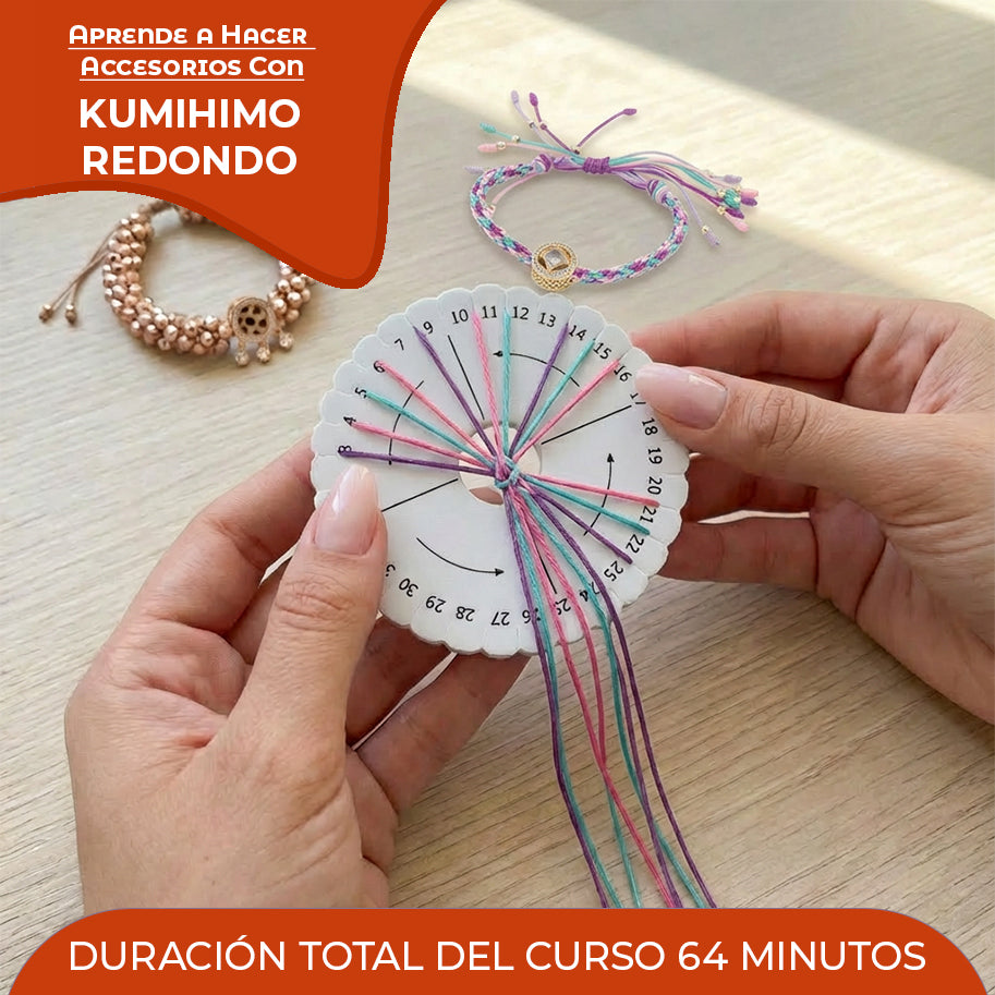 Kit De Kumihimo Redondo + Curso Virtual Gratis