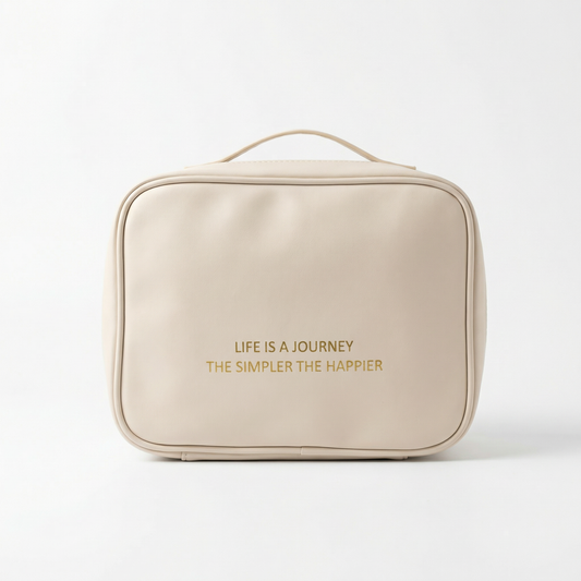 Cosmetiquera Doble Piso + Bolsillos