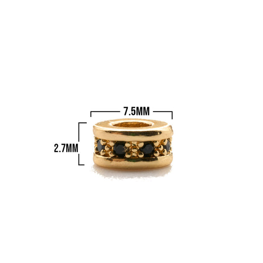 Dona 1 Linea Dorado Piedra Negra Rodinado