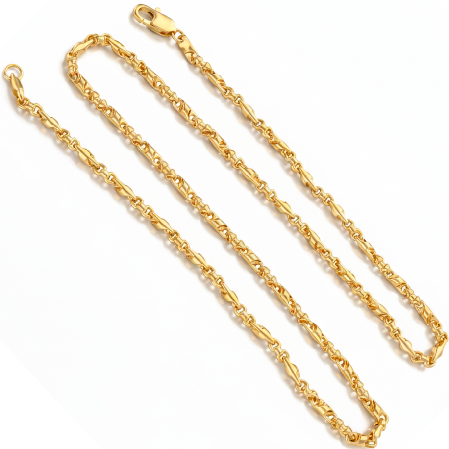 Cadena Rustica Dubái 60Cms Dorado Rodinado