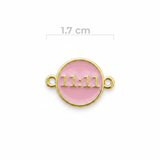 Dije 11:11 Rosado Para Pulsera Dorado Rodinado