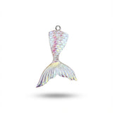 Dije Acrílico Cola De Sirena Blanca Boreal