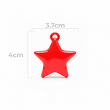 Dije Acrilico Estrella 1 Tono Rojo