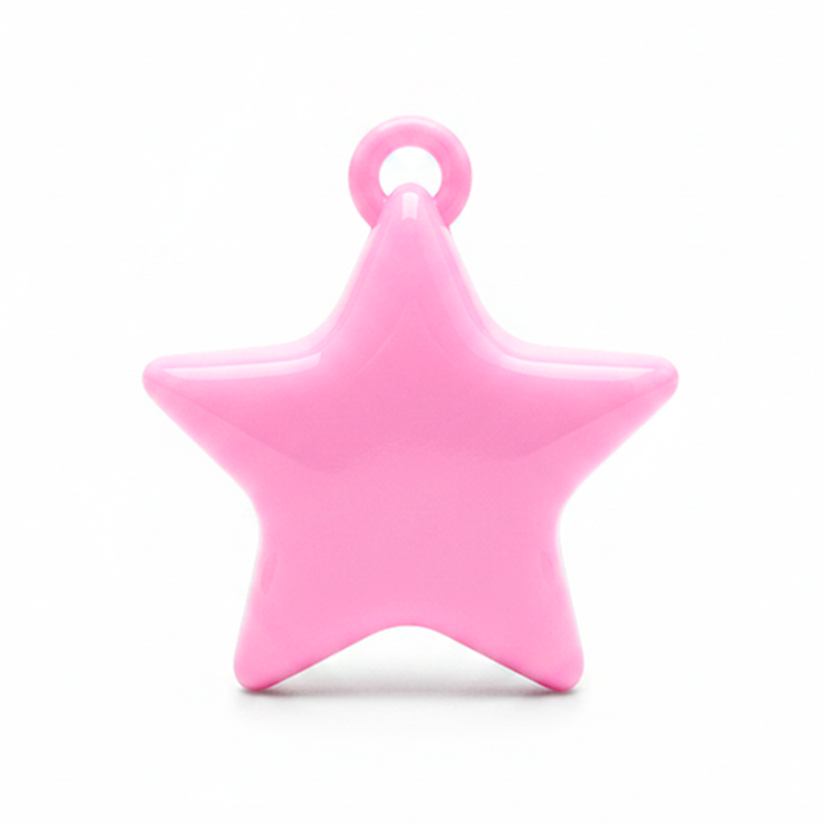 Dije Acrilico Estrella 1 Tono Rosado