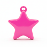 Dije Acrilico Estrella 1 Tono Fucsia