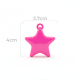 Dije Acrilico Estrella 1 Tono Fucsia