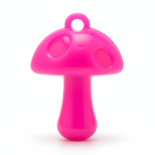 Dije Acrilico Hongo 1 Tono Fucsia