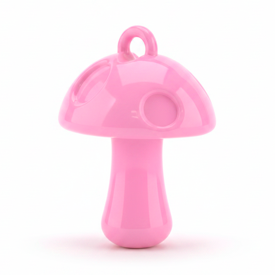 Dije Acrilico Hongo 1 Tono Rosado